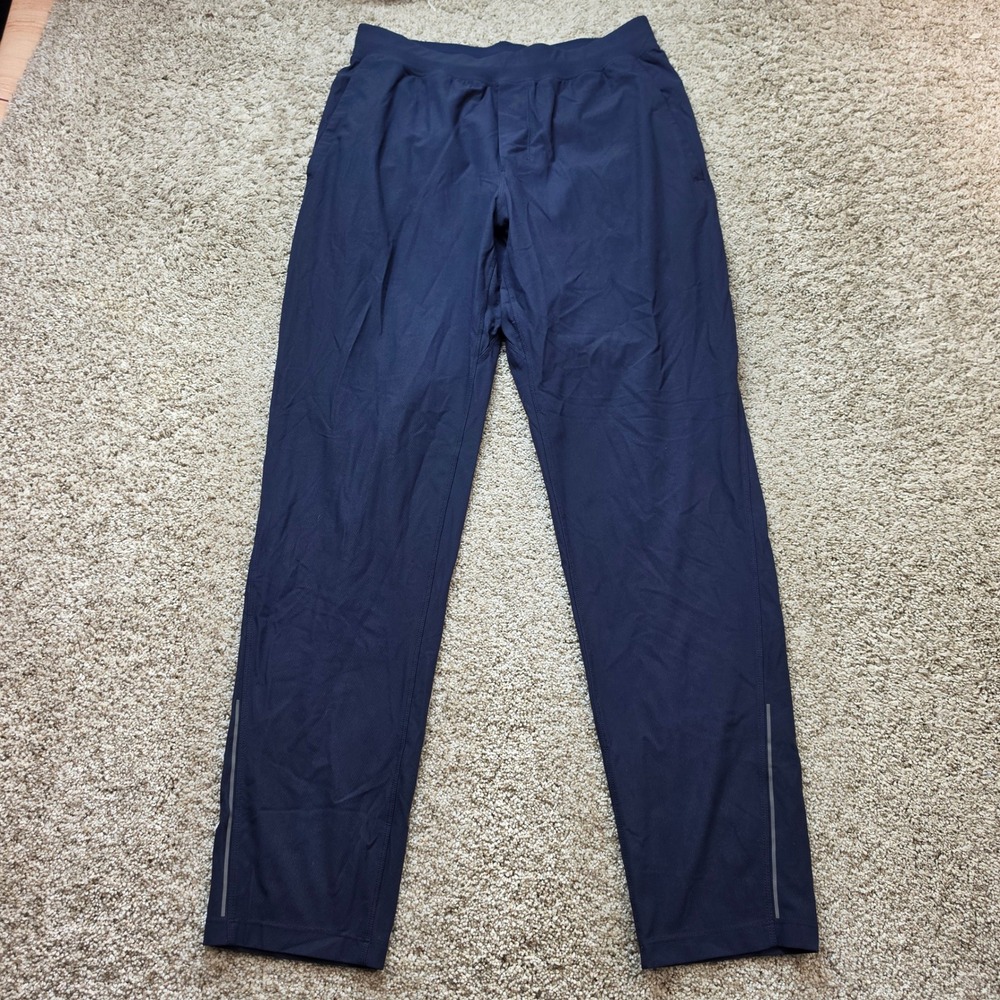 Lululemon Pants Mens Medium Navy Blue Reflective Athletic Joggers Gym Adult